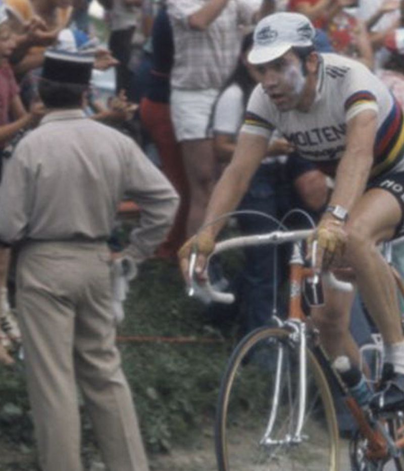Eddy Merckx nursing a blow